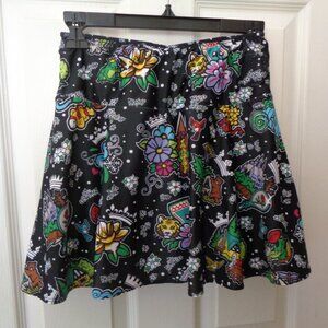 Sparkle Skirts Small Woman's Black Cartoon Princess Running Skort S Tennis